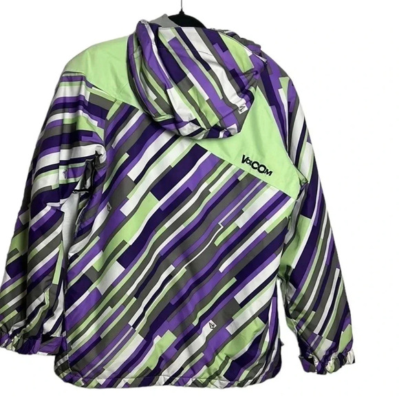 Volcom ski jacket,women Lg, snowboard ,winter,purple,multicolor, great pre own - Picture 6 of 16